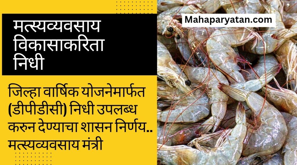 मत्स्यव्यवसाय विकासाकरिता मिळणार   निधी
