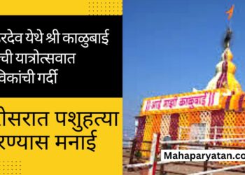 मांढरदेव येथे श्री काळुबाई देवीची यात्रोत्सवात भाविकांची गर्दी