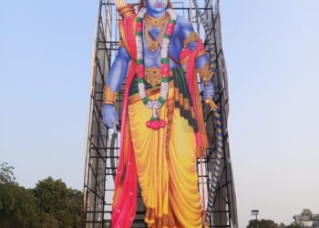 प्रभू श्रीरामलला प्राणप्रतिष्ठा सोहळ्यानिमित्त जैन इरिगेशनतर्फे चौक, उद्यानांमध्ये सजावट व रोषणाई