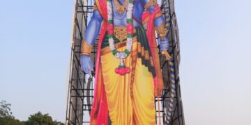 प्रभू श्रीरामलला प्राणप्रतिष्ठा सोहळ्यानिमित्त जैन इरिगेशनतर्फे चौक, उद्यानांमध्ये सजावट व रोषणाई
