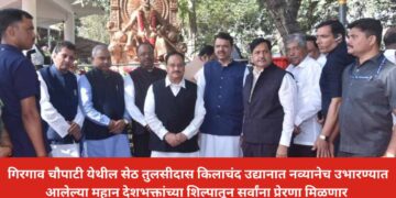 गिरगाव चौपाटी येथील सेठ तुलसीदास किलाचंद उद्यानात महान देशभक्तांची  शिल्प ठरणार पर्यटकांचे आकर्षणाचे ठिकाण