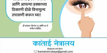 मतदान करणाऱ्या मतदारांची विनामूल्य नेत्र तपासणी…